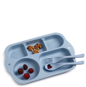 One & Only Baby Tray Food Set Blue, 3pcs