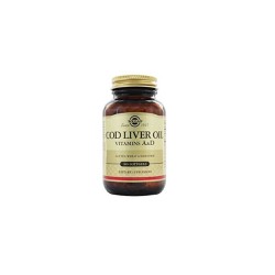 Solgar Cod Liver Oil Μουρουνέλαιο Mε Βιταμίνες Α & D & Ω3 Λιπαρά Οξέα 100 κάψουλες