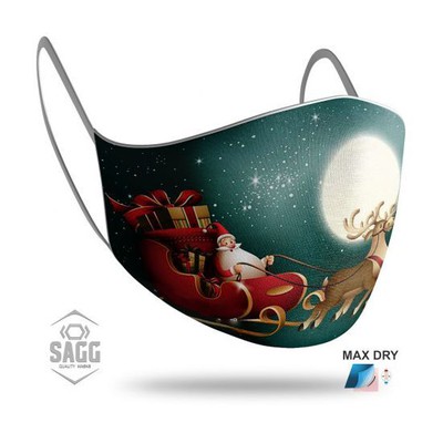 SAGG Unisex Υφασμάτινη Μάσκα Santa Claus 9