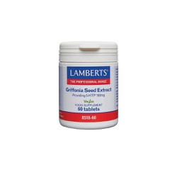 Lamberts Griffonia Seed Exctract Providing 5-HTP 100mg Συμπλήρωμα Διατροφής Για Τη Βελτίωση Της Ψυχικής Υγείας Κατά Του Άγχους & Της Κόπωσης 60 ταμπλέτες