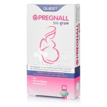 Quest Pregnall Bio-grow - Πολυβιταμίνη πριν την σύλληψη & κατά την διάρκεια της εγκυμοσύνης, 30 tabs