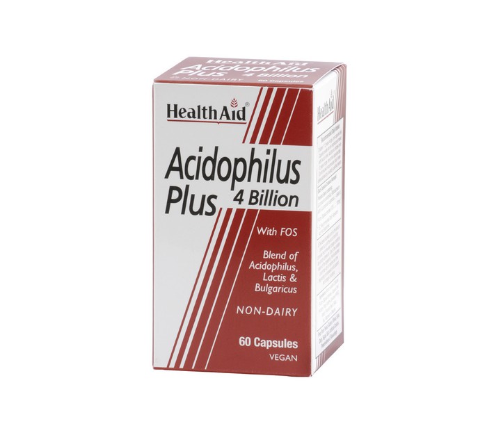 HEALTH AID ACIDOPHILUS PLUS 4 BILLION 60VEG. CAPS