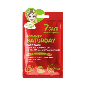 7Days Face Mask Romantic Saturday-Μάσκα για Λάμψη 