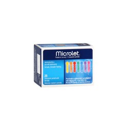 Ascensia Microlet Lancets Colored Έγχρωμες Βελόνες Για Το Σύστημα Παρακολούθησης Γλυκόζης Αίματος 25 τεμάχια