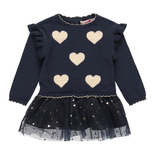 Boboli Knitwear Combined Dress For Baby Girl (7011