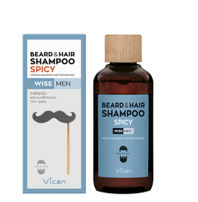 Vican Wise Men Spicy Beard & Hair Shampoo, 200ml