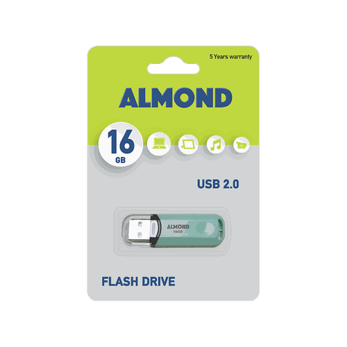 ALMOND FLASH DRIVE USB 16GB PASTEL MINT