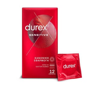 Durex Sensitive Thin Condoms with Normal Fit, 12pc