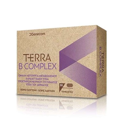 GENECOM Terra B Complex Nutritional Supplement For The Nervous System x30 Tablets
