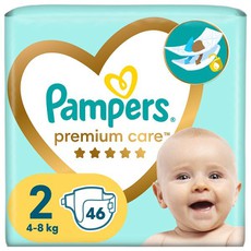 Pampers Premium Care No 2 (4-8kg) Πάνες 46Τμχ με 0