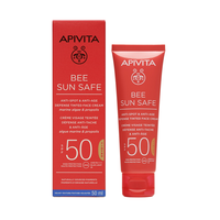 APIVITA BEE SUN SAFE FACE CREAM ANTI-SPOT&ANTI-AGE TINTED SPF50 50ML