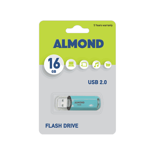 ALMOND FLASH DRIVE USB 16GB PASTEL ΓΑΛΑΖΙΟ