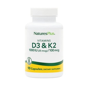 Natures Plus Vitamin D3 1.000 IU & Vitamin K2 100m
