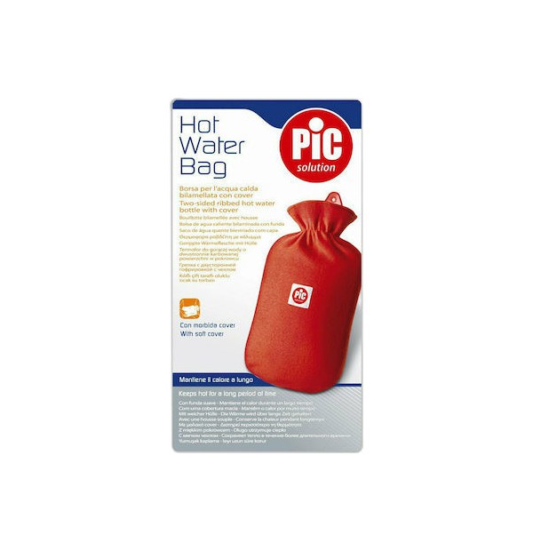 Pic Solution Hot Water Bag Θερμοφόρα με Κάλυμμα σε Κόκκινο χρώμα