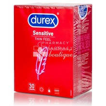 Durex Sensitive - Λεπτά για Μεγαλύτερη Ευαισθησία, 30τμχ.