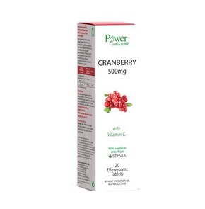 Power of Nature Cranberry με Στέβια, 20eff.tabs Υγ
