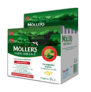 Moller’s Μουρουνέλαιο Forte Omega-3, 150caps