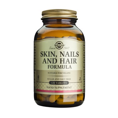 SOLGAR Skin, Nails & Hair Formula Συμπλήρωμα Διατροφής για τη Καλή Υγεία του Δέρματος, των Νυχιών και των Μαλλιών x120 Δισκία