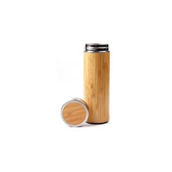 Ola Bamboo Thermos Water Cup Stainless Steel & Bamboo Thermos 450ml
