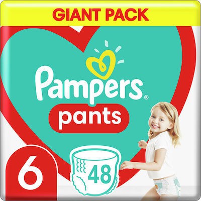 PAMPERS Pants Πάνες Βρακάκι No 6 Giant Pack (15+kg) 48 Τεμάχια
