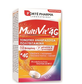 Forte Pharma MultiVIT 4G Multivitamin, 30 Efferves