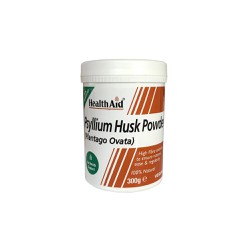 Health Aid Psyllium Husk Fibre Powder Συμπλήρωμα Διατροφής Που Συμβάλει Στην Κινητικότητα & Την Ομαλή Λειτουργία Του Εντέρου & Της Πέψης 300gr