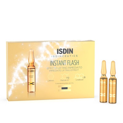 ISDIN Instant Flash Lifting Effect Αμπούλες Προσώπου Για Άμεσο Εφέ Lifting 2ml x5 Αμπούλες