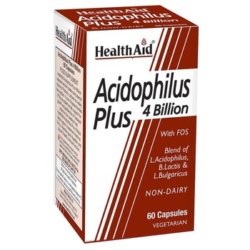 HEALTH AID ACIDOPHILUS PLUS 4 BILLION 60 CAPS