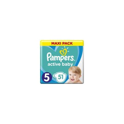 Pampers Active Baby Maxi Pack Νο 5 (11-16kg) 51τμχ