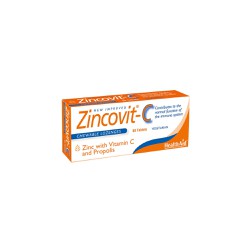 Health Aid Zincovit-C Συμπλήρωμα Διατροφής Με Ψευδάργυρο Βιταμίνη C & Πρόπολη Για Ενίσχυση Ανοσοποιητικού & Αντιμετώπιση Κρυολογημάτων 60 ταμπλέτες