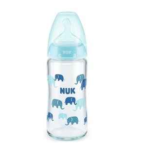 Nuk First Choice Baby Glass Bottle with Silicon Ni
