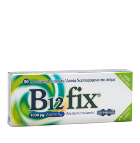 Unipharma B12 Fix 1000μg, 30 Chewing Tablets