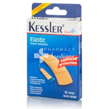 Kessler Elastic Strips Extra Large (30 x 72mm) - Αυτοκόλλητα Strips, 10 τμχ.
