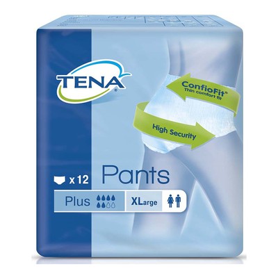 TENA Pants Plus Προστατευτικά Εσώρουχα Ακράτειας Μέγεθος Extra Large x12 Τεμάχια