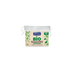 Septona Biodegradable Cotton Buds Βιοδιασπώμενες Μπατονέτες 100% Βαμβακερές 200 τεμάχια