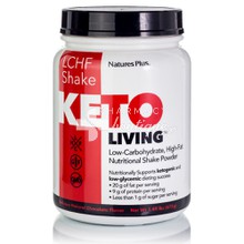 Natures Plus Keto Living LCHF Shake (Low Carbohydrate High Fat) - Chocolate, 578gr