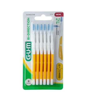 Gum 2714 BI-DIRECTION Interdentals Yellow 1.4mm, 6