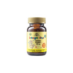 Solgar Kangavites Chewable Vitamin C 100mg Orange Flavor Dietary Supplement Vitamin C Orange Flavor 90 Chewable Tablets