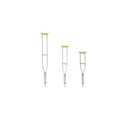 ADCO Aluminum Crutches Normal Height Adjustable Minimum 114cm Maximum 144cm 1 pair