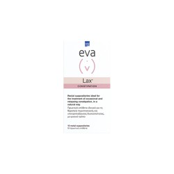 Intermed Eva Lax Anal Suppositories With Effervescent Action For Immediate And Natural Relief Of Constipation 10 suppositories