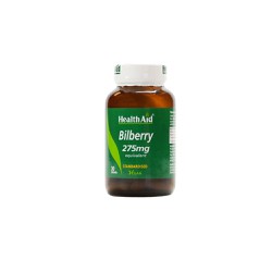 Health Aid Bilberry Extract 275mg Food Supplement With Titrated Bilberry Extract Ideal For Vision 30 tablets