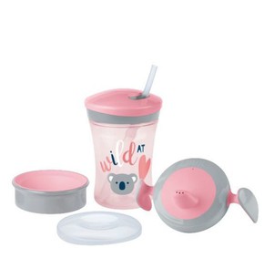 Nuk Learn to Drink Set Action Cup 12+, 230ml & Tra
