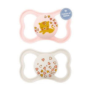 Mam Air Soother Silicone 6-16 Months for Girls, 2p