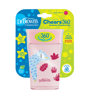 Dr Brown's Cheers 360° Transition Cup Pink for 9+ 