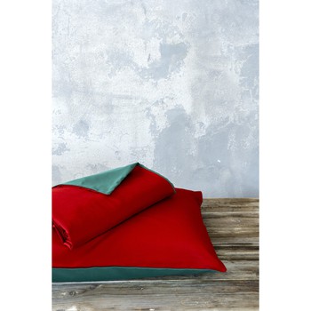 Σετ Παπλωματοθήκη Μονή (1 x 160x240 + 1 μαξ/κη 50x70) Abalone Red / Green Nima Home
