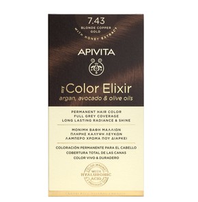 Apivita My Color Elixir Μόνιμη Βαφή Μαλλιών Νο 7.4