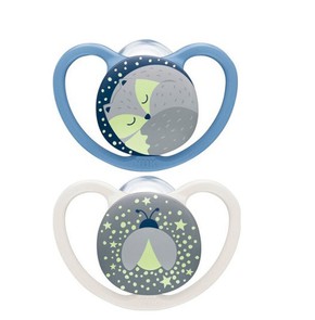 Nuk Space Night Boy Silicone Soother 0-6 Months, 2