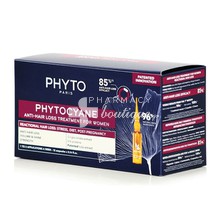 Phyto Phytocyane Reactional Hair Loss Treatment Women - Γυναικεία Αντιδραστική Τριχόπτωση, 12 φιαλίδια x 5ml