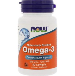 Now Foods Omega-3 1000mg Λιπαρά Οξέα, 30Softgels