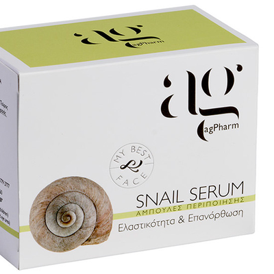 AG PHARM Snail Serum Αμπούλες Προσώπου Που Προσφέρουν Εαστικότητα & Επανόρθωση Στην Όψη Του Δέρματος 2ml x1